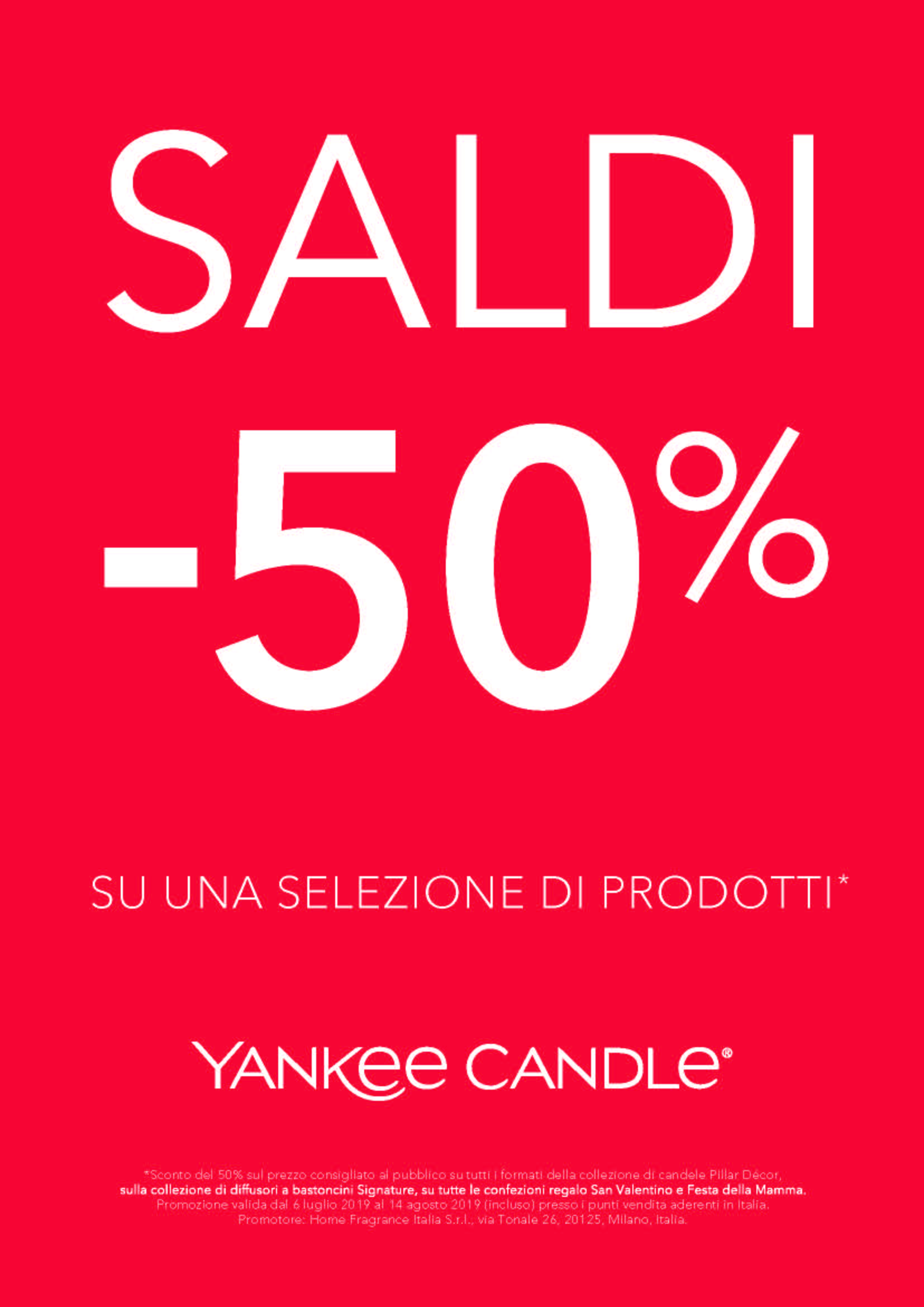 YANKEE CANDLE - SALDI -50% - Giardineria